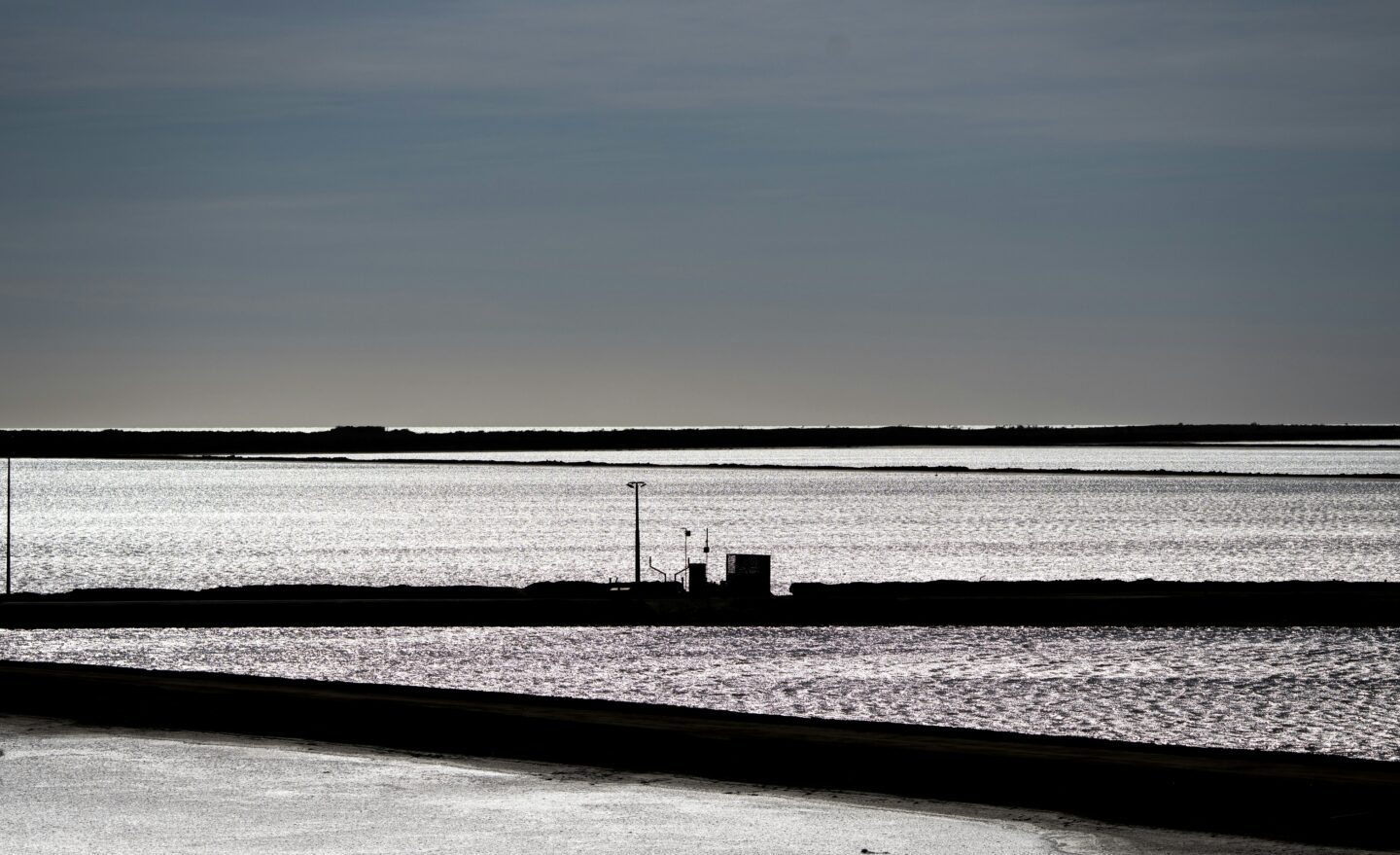Landscape photograph of salt flats